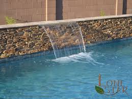 Lushly tropical or mediterranean chic, l.a. Landscape Water Features Images Gallery Pool Water Features Pool Water Feature Backyard Pool