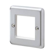Maybe you would like to learn more about one of these? Mk Albany Plus 2 Module Modular Light Switch Surround Brushed Chrome Front Plates Screwfix Com