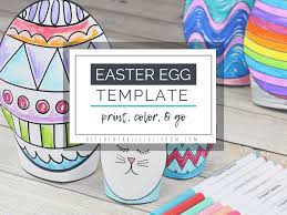 Cut out the egg shapes. Easter Egg Template Stand Up Easter Egg Printables The Kitchen Table Classroom