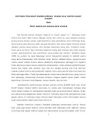 Antologi 'sejadah rindu' teks drama : Doc Kritikan Terhadap Drama Komsas Bukankomsas Bukan Gila Karya Sharif Shaary Oleh Prof Madya Dr Andika Aziz Hussin Andika Aziz Hussin Academia Edu
