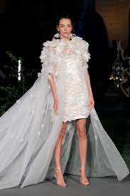 The 11 Most Popular Wedding Dress Trends From Barcelona Bridal Fashion Week 2019 Popular Wedding Dresses Marchesa Bridal Embroidered Wedding Dress