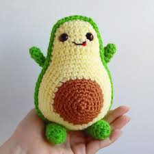 Avocado Plush Avocado Stuffed Toy Kawaii Avocado Guy Etsy Sewing Projects For Beginners Cute Avocado Acrylic Yarn