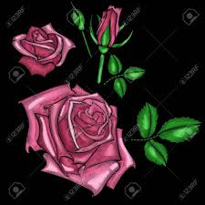 Largest collection of free embroidery designs at ann the gran. Roses Embroidery Beautiful Patch Or Pattern For A Shirt T Shirt Royalty Free Cliparts Vectors And Stock Illustration Image 67704558
