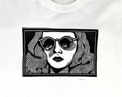 Blade Runner Rachael Sci-fi Neo Noir Linocut Block Print T Shirt