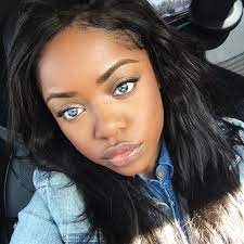 Black Beauty With Natural Blue Eyes Dark Hair Blue Eyes Black Hair Blue Eyes Black Girl Blue Eyes