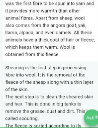 Sheep's wool, llama, alpaca, goat (mohair and cashmere), rabbit (angora), moths (silk), buffalo, bison, camel, and even dog and the difference between llama wood and alpaca wool is that the alpaca is much finer. Hazard Of Wool Sorter Brainly In