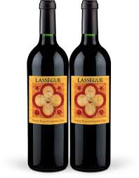 Offer wine for sale quickly and in bulk. Chateau Lassegue Saint Emilion Grand Cru Duo 2009 2012 Wine In Black