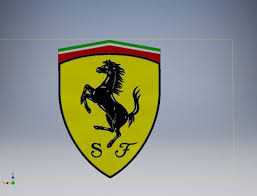 Originally, the prancing horse was the symbol of the legendary hero count francesco baracca in the italian air force. Ferrari Logo 3d Model 3d Printable Stl