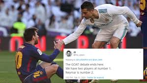 After the win, barcelona poked fun at juventus and labelled lionel messi as the goat. Ronaldo And Messi Fans Unite On Twitter After Tribute Video Emerges Ht Media