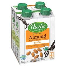 Organic almondmilk (filtered water, organic almonds), tricalcium phosphate. Pacific Foods Organic Almond Non Dairy Beverage Low Fat Vanilla 8 Ounce Pack Of 24 Amazon Com Grocery Gourmet Food