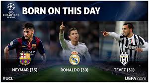 Cristiano ronaldo and neymar birthday mass whatsapp status | pokkiriraja mix hd. Uefa Champions League Happy Birthday Fc Barcelona S Neymar Jr Real Madrid C F S Cristiano Ronaldo Juventus Carlos Tevez Which Players Share Your Birthday Give The Date The Names Facebook