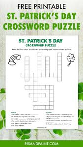 Bonus, they help keep your brain sharp! St Patrick S Day Crossword Puzzle Free Printable Game Pjs And Paint