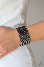 Black And Gold Wrap Bracelet Paparazzi Fade Out Black Paparazzi Snap Wrap Bracelet In 2020 Black Rhinestone White Rhinestone Fade Out