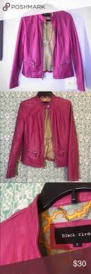 Black Rivet Hot Pink Faux Leather Jacket Small Leather Jacket Faux Leather Jackets Jackets
