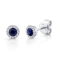 Save on your favourite brand labels today with saks off 5th. 0 08 Ct Diamond 0 28 Ct Blue Sapphire 14k White Gold Stud Earrings The Diamond Center Where Wisconsin Gets Engaged