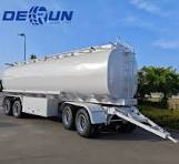 3/4 Axle Drawbar Fuel Tanker Semi Trailer with 40000L 45000L Oil Tank  Customized Specification