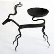 Bastar Tribal Wrought Iron Diya Candle Stand