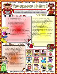 35 sentences to practise word formation from verbs to nouns or adjectives. Grammar Patrol Nouns Verbs Adjectives Editable Esl Worksheet By Tech Teacher