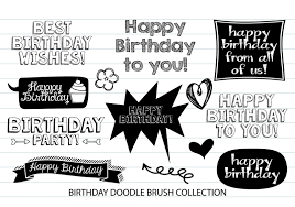 New users enjoy 60% off. Birthday Doodle Brushes Vintage Photoshop Brushes Brushlovers Com