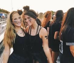 This guide will show some outfits you can make in gta online, that resemble another game character. Black Out Theme High School Football Fnl Football Game Outfit Highschool Football Game Outfit Spirit Week Outfits