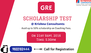 Appear For Gre Scholarship Test At Krishna Consultants And