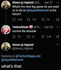 Hoyeon jung, squid game star, reveals in a recent interview to vogue korea that lately she's been obsessed with athios the minecraft minigame server. Game Minigame Idea Natural Disaster Survival General New Game Hypixel Minecraft Server And Maps