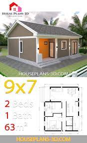 Any apartment floor plans bungalow house plans contemporary house designs duplex house plans modern house designs modern house plans single family homes small house designs townhouse designs two our family has always wanted and dreamed of a simple yet elegant home. House Design Plans 9x7 With 2 Bedrooms Gable Roof Samphoas Plan House Plans Gable Roof House Small House Design Plans