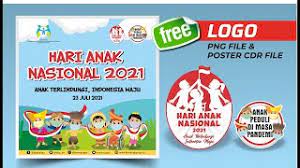 Resmi Logo Poster Latar Belakang Virtual Hari Anak Nasional 2021 Cdr Png Edukasigrafis Youtube