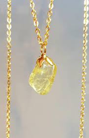 Raw Heliodor Necklace Yellow Aquamarine Gemstone Necklace Etsy Gemstone Jewelry Handmade Unisex Jewelry Gemstone Necklace