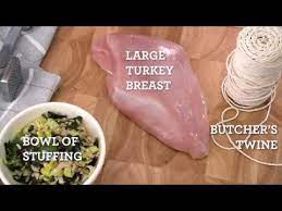 Make sure the skillet is hot! Stuff Roll Tie A Boneless Turkey Breast Youtube