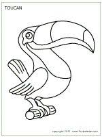 This is really one of a kind. Toucan Printable Templates Coloring Pages Firstpalette Com Bird Crafts Free Coloring Pages Coloring Pages