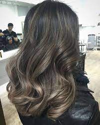 Image Result For Dark Hair With Ash Highlights Gorgeousmakeupforbrunettes Ash Brown Hair Color Balayage Hair Hair Color For Black Hair