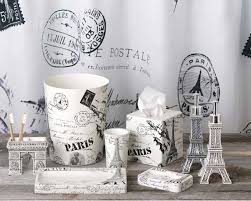 Paris themed bathroom vintage eiffel tower gray & green patina color scheme. Paris Bathroom Decor Paris Room Decor Paris Bathroom