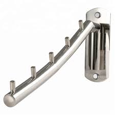 Folding Wall Mounted Clothes Hanger Rack Clothes Hook Stainless Steel With Swing Arm Holder Clothing Hanging System Buy Closet Storage Organizer Heavy Duty Drying Rack Wall Mount Brushed Clothes Hanging Drying Rack