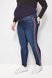 Plus Size Bump It Up Maternity Blue Super Stretch Denim