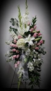 Attach the flower arrangement to the wooden easel with wire. 53 Burial Wreath Ideas Sympathy Flowers Funeral Flower Arrangements Funeral Flowers