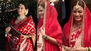 Bollywood divas are the best when it comes to flaunting sarees in public. First Photos Dia Mirza Stuns In A Red Saree For Her Intimate Wedding To Vaibhav Rekhi Hindi Movie News Times Of India