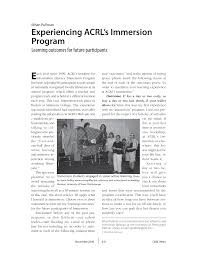Experiencing ACRL's Immersion Program