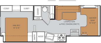 Small rvs with king beds. 2015 Chateau Motorhomes Class C Rv By Thor Motor Coach Rv Floor Plans Class C Rv Rv Dreams