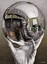 self portrait mc escher domestic scene jigsaw puzzle in 2021 mc escher self portrait escher hands
