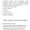 Oleh itu semua pihak perlu melakukan anjakan paradigma bagi melaksanakan langkah langkah untuk mengurangkan kesan pemanasan global hari ini. 1