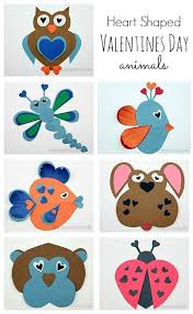 Heart Animals Preschool Valentines Valentine Day Crafts Easy Valentine Crafts