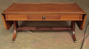 Vintage 70's modernist charles hollis jones chrome lucite glass top coffee table. Antique Drop Leaf Federal Style Coffee Table With Drawer That Has A Lion Head Pull Hardware Brass Feet 1114 Mid Century Modern Hollywood Regency Antique Furnishings With Featured Mcm Designer