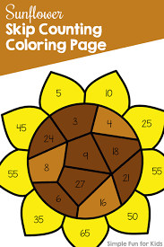 1000x1250 sunflower coloring pages easy sunflower coloring pages to print. Sunflower Skip Counting Coloring Page Simple Fun For Kids