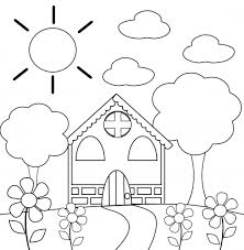 We discussed the rule and colored the coloring sheet. Preschool Coloring Page House Kidspressmagazine Com