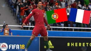 Главное противостояние матча «реал» (мадрид) — «барселона». Portugal X Franca Mundial De 2018 Quartos De Final Fifa 18 Youtube
