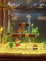 L Aquarium De Retro Gamer Lego Super Mario Deco Gamer Aquarium Decoration