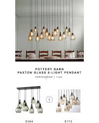 Pottery Barn Paxton Glass 8 Light Pendant Copycatchic