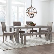 Shop for dining room tables at belfort furniture. Modus International Herringbone Contemporary 6 Piece Table And Chair Set With Bench A1 Furniture Mattress Table Chair Set With Bench