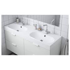 brviken double bowl sink, white, 55 1
